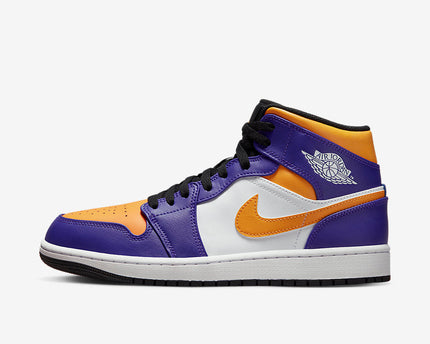 Men's Air Jordan 1 Mid 'Lakers' Shoes