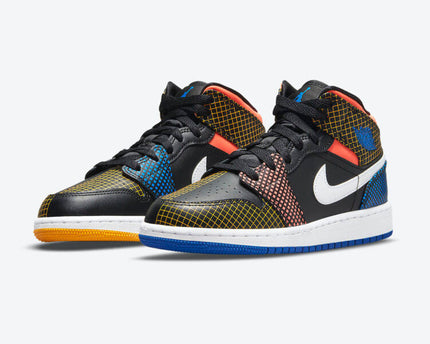 Men's Air Jordan 1 Mid 'Laser Orange' Shoes