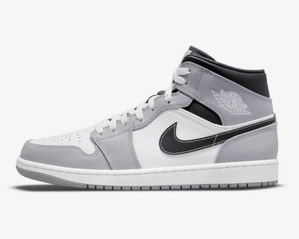 Men's Air Jordan 1 Mid 'Light Smoke Grey' Shoes