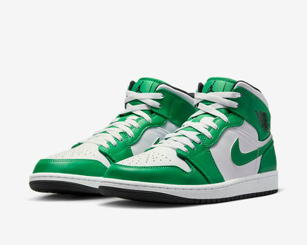 Men's Air Jordan 1 Mid 'Lucky Green' Shoes