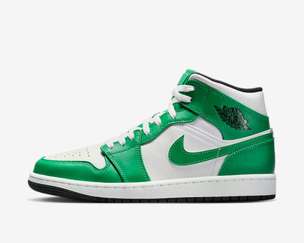 Men's Air Jordan 1 Mid 'Lucky Green' Shoes