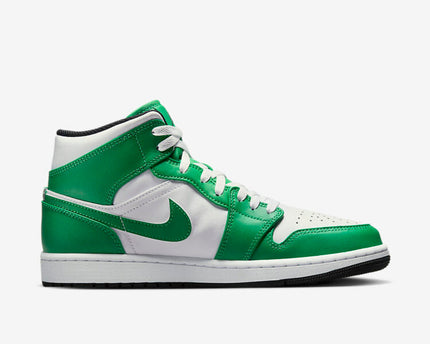 Men's Air Jordan 1 Mid 'Lucky Green' Shoes
