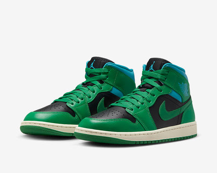 Men's Air Jordan 1 Mid 'Lucky Green' Shoes