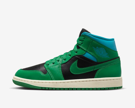 Men's Air Jordan 1 Mid 'Lucky Green' Shoes