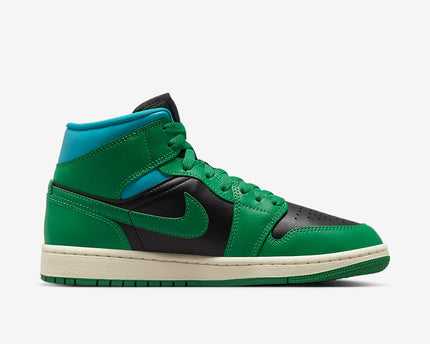 Men's Air Jordan 1 Mid 'Lucky Green' Shoes