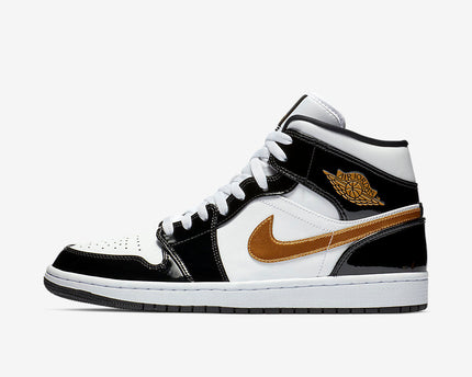 Men's Air Jordan 1 Mid 'Metallic Gold' Shoes