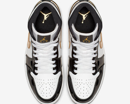 Men's Air Jordan 1 Mid 'Metallic Gold' Shoes