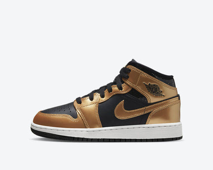Men's Air Jordan 1 Mid 'Metallic Gold' Shoes