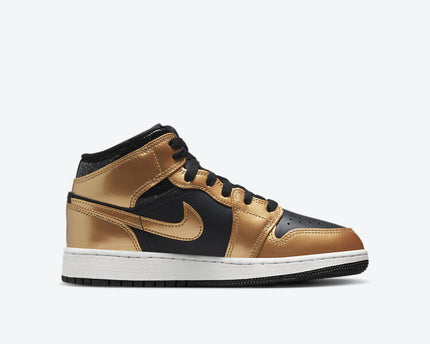 Men's Air Jordan 1 Mid 'Metallic Gold' Shoes