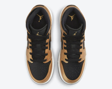 Men's Air Jordan 1 Mid 'Metallic Gold' Shoes