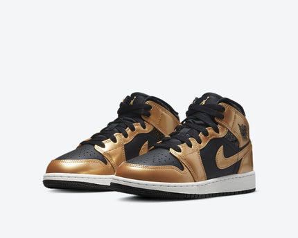 Men's Air Jordan 1 Mid 'Metallic Gold' Shoes