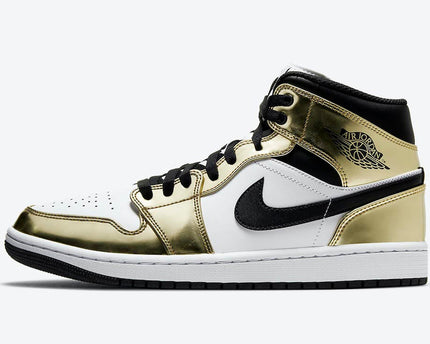 Men's Air Jordan 1 Mid 'Metallic Gold' Shoes