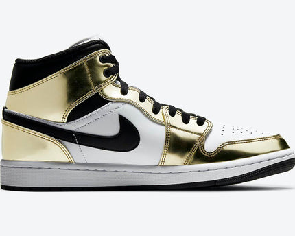 Men's Air Jordan 1 Mid 'Metallic Gold' Shoes