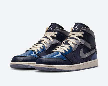 Men's Air Jordan 1 Mid 'Obsidian' Shoes