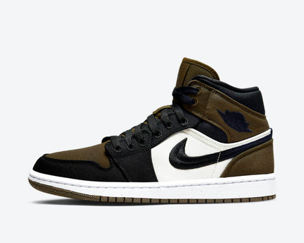Men's Air Jordan 1 Mid 'Olive Toe' Shoes