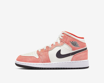 Men's Air Jordan 1 Mid 'Orange Suede' Shoes
