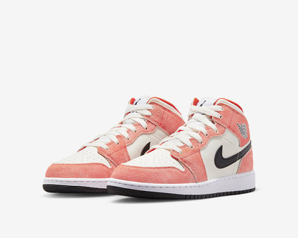 Men's Air Jordan 1 Mid 'Orange Suede' Shoes