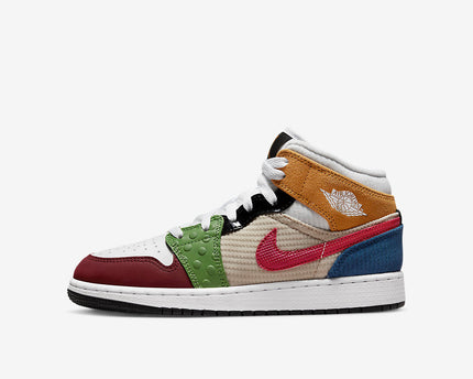 Men's Air Jordan 1 Mid 'Patchwork' Shoes