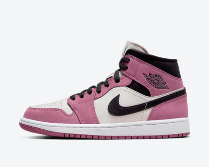 Men's Air Jordan 1 Mid 'Pink Nubuck' Shoes