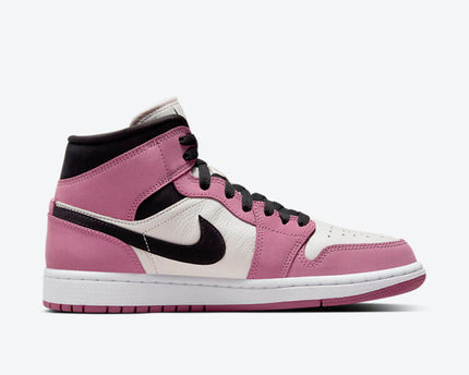 Men's Air Jordan 1 Mid 'Pink Nubuck' Shoes