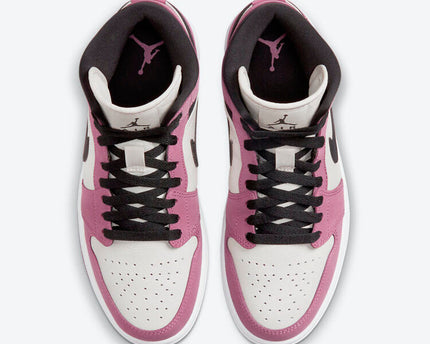 Men's Air Jordan 1 Mid 'Pink Nubuck' Shoes