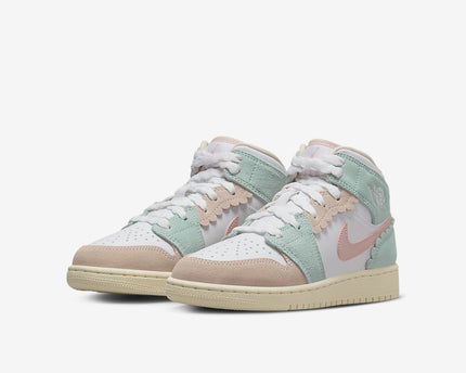Men's Air Jordan 1 Mid 'Pink Oxford' Shoes