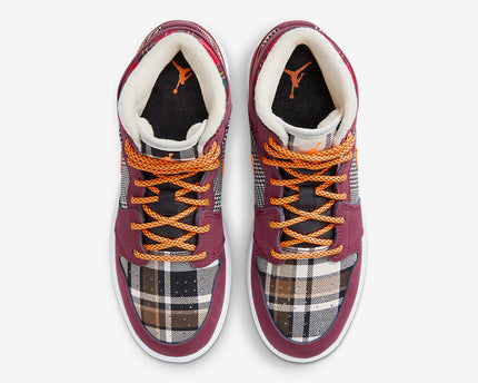 Men's Air Jordan 1 Mid 'Plaid' Shoes