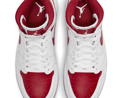 Men's Air Jordan 1 Mid 'Red Toe' Shoes