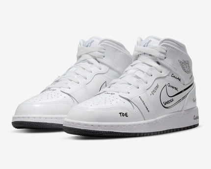 Men's Air Jordan 1 Mid 'Schematic' Shoes