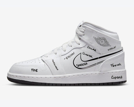 Men's Air Jordan 1 Mid 'Schematic' Shoes