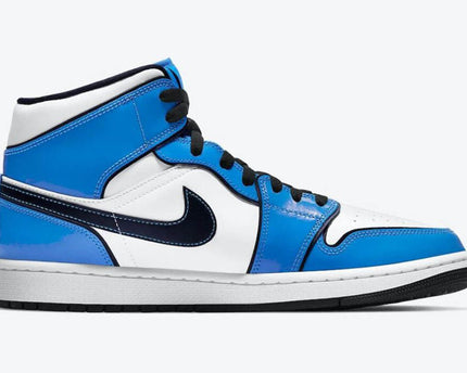 Men's Air Jordan 1 Mid 'Signal Blue' Shoes