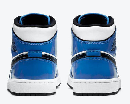 Men's Air Jordan 1 Mid 'Signal Blue' Shoes