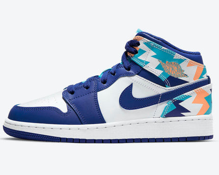 Men's Air Jordan 1 Mid 'Storm Blue' Shoes