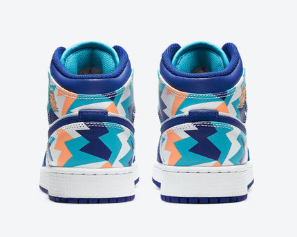 Men's Air Jordan 1 Mid 'Storm Blue' Shoes