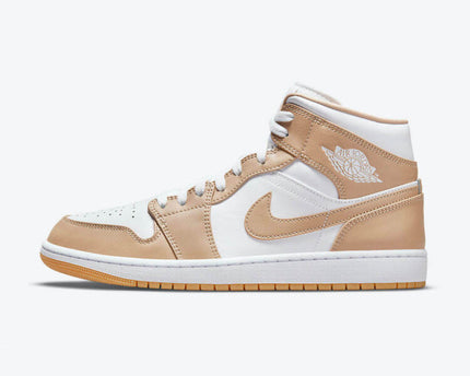 Men's Air Jordan 1 Mid 'Tan Gum' Shoes