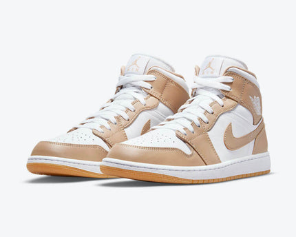 Men's Air Jordan 1 Mid 'Tan Gum' Shoes