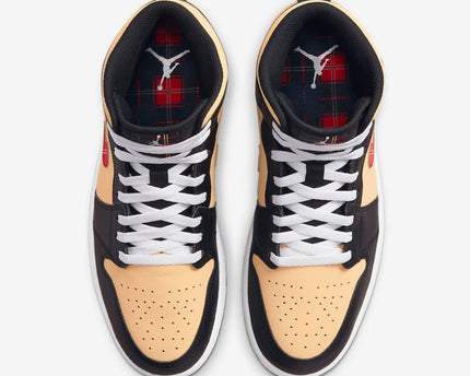 Men's Air Jordan 1 Mid 'Tartan Swoosh' Shoes