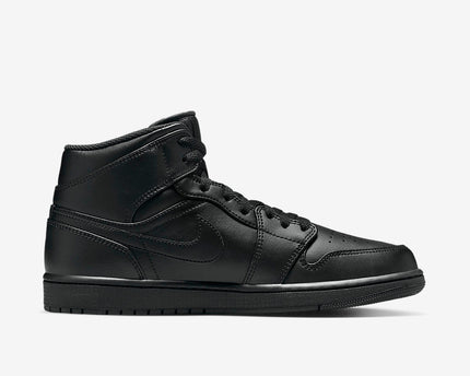 Men's Air Jordan 1 Mid 'Triple Black' Shoes