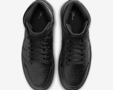 Men's Air Jordan 1 Mid 'Triple Black' Shoes