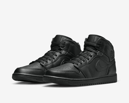 Men's Air Jordan 1 Mid 'Triple Black' Shoes
