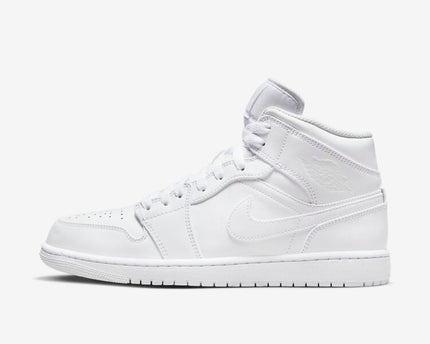 Men's Air Jordan 1 Mid 'Triple White' Shoes