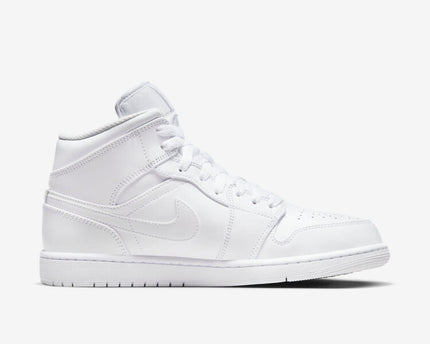 Men's Air Jordan 1 Mid 'Triple White' Shoes