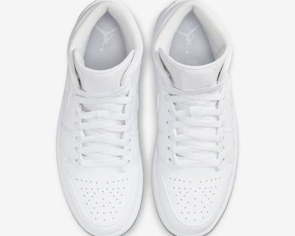Men's Air Jordan 1 Mid 'Triple White' Shoes