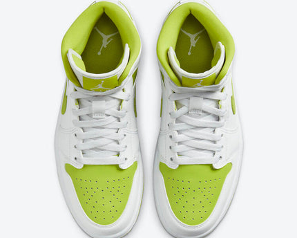 Men's Air Jordan 1 Mid 'White Lime' Shoes