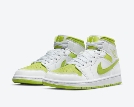 Men's Air Jordan 1 Mid 'White Lime' Shoes