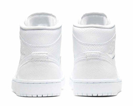 Men's Air Jordan 1 Mid 'White Snakeskin' Shoes