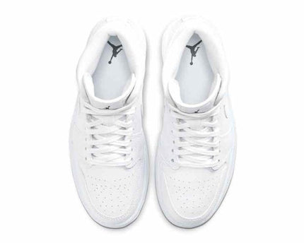 Men's Air Jordan 1 Mid 'White Snakeskin' Shoes