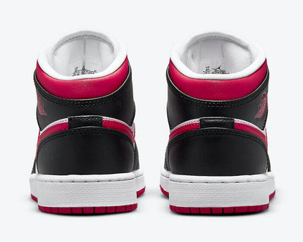 Men's Air Jordan 1 Mid 'White, Black, and Red' Shoes