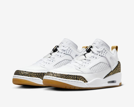 Men's Jordan Spizike Low White Metallic Gold Shoes