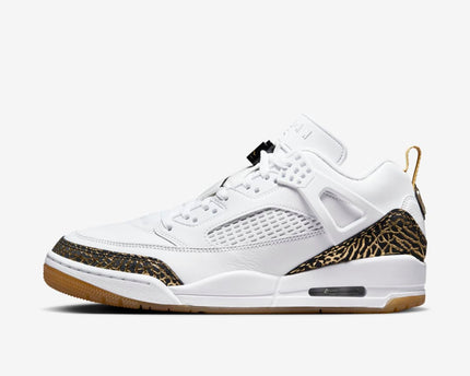 Men's Jordan Spizike Low White Metallic Gold Shoes